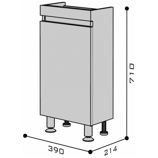 Тумба для комплекта AURA Лайт 40А правая белая