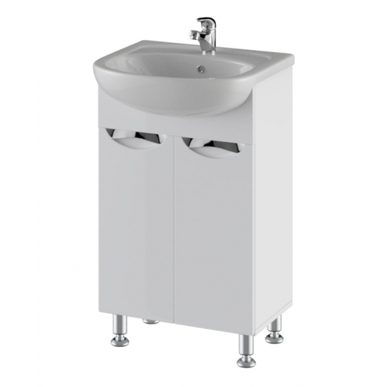 Тумба для комплекта AURA Люкс 55 напольная, белая