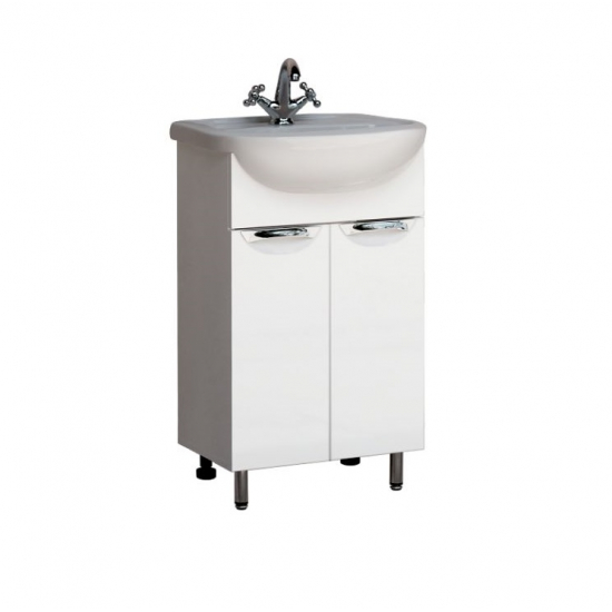 Тумба для комплекта AURA Люкс 55 напольная, белая