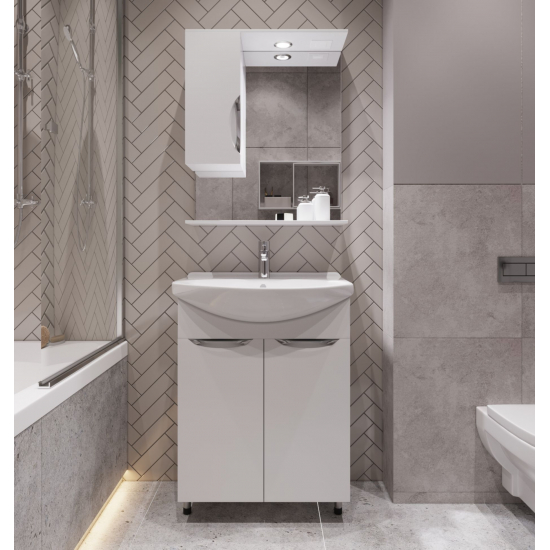 Тумба для комплекта AURA Люкс 60 напольная, белая