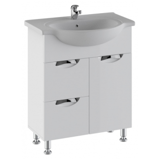 Тумба для комплекта AURA Люкс 70-2 напольная, белая