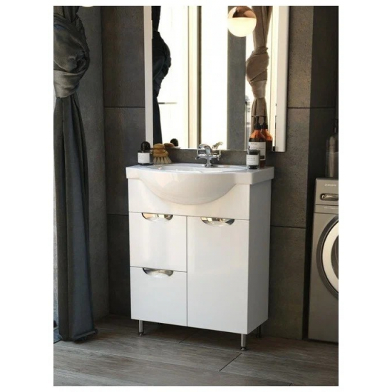 Тумба для комплекта AURA Люкс 70-2 напольная, белая