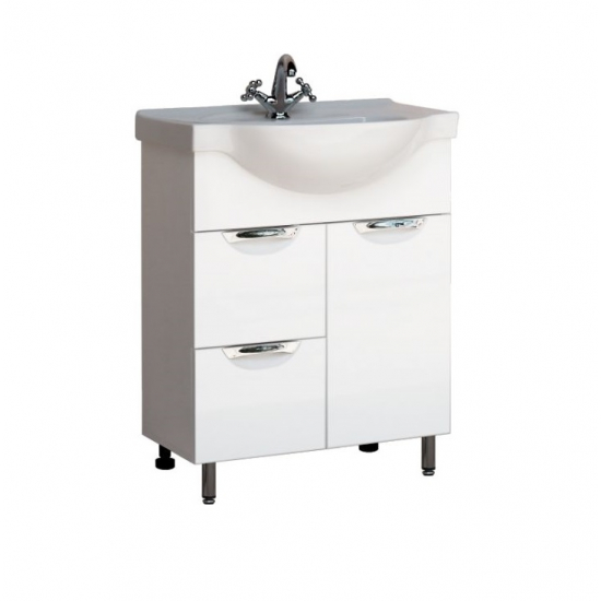 Тумба для комплекта AURA Люкс 70-2 напольная, белая