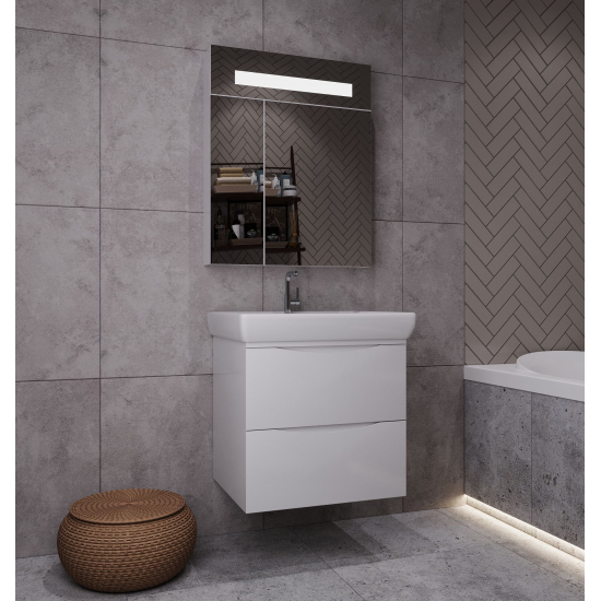 Тумба для комплекта AURA Палермо 60-2 пд подвесная, белая