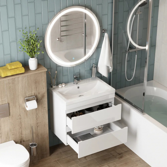 Тумба для комплекта AURA Сантельмо 60-2 пд подвесная, белая