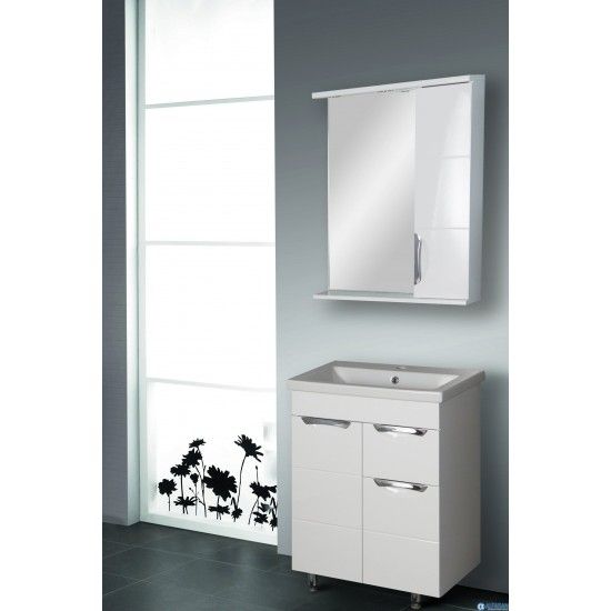 Тумба для комплекта AURA Техно 60-1 напольная, белая