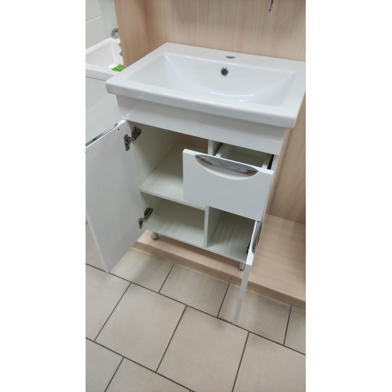 Тумба для комплекта AURA Техно 60-1 напольная, белая