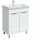 Тумба для комплекта AURA Техно 60 напольная, белая