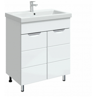 Тумба для комплекта AURA Техно 60 напольная, белая