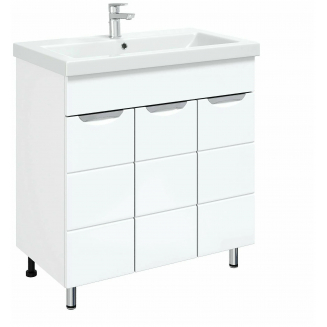 Тумба для комплекта AURA Техно 80 напольная, белая