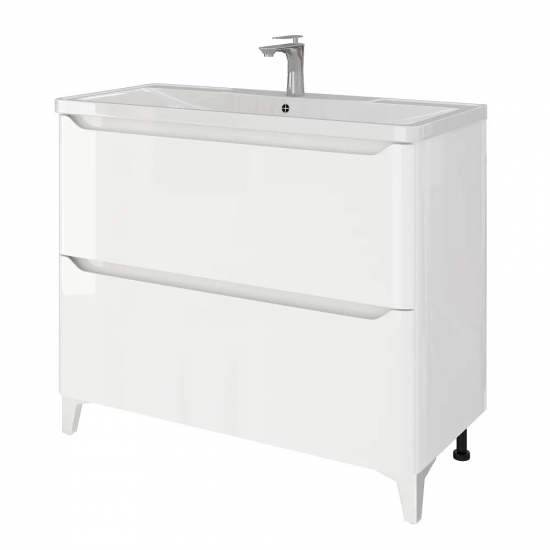 Тумба для комплекта AURA Токио 100-2 напольная, белая