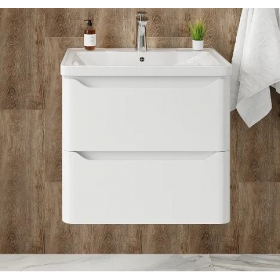 Тумба для комплекта AURA Токио 70-2 пд подвесная, белая