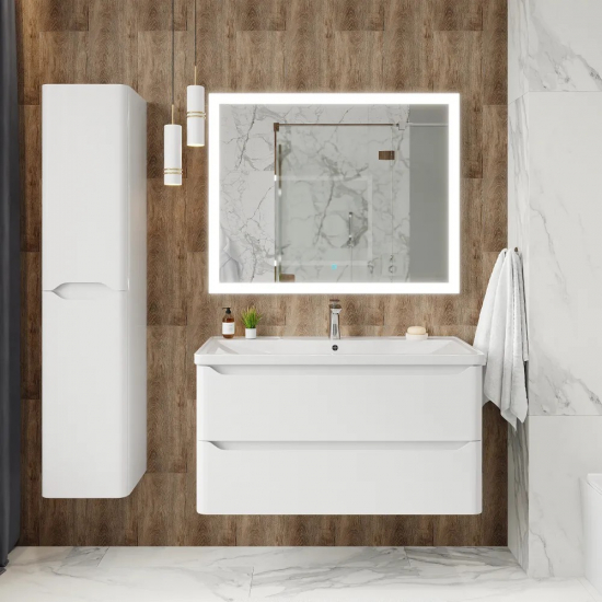 Тумба для комплекта AURA Токио 80-2 пд подвесная, белая