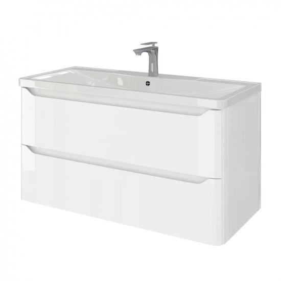 Тумба для комплекта AURA Токио 80-2 пд подвесная, белая