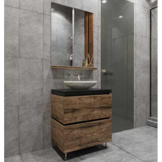 Тумба для комплекта AURA Триумф 70-2 напольная, славянский дуб 