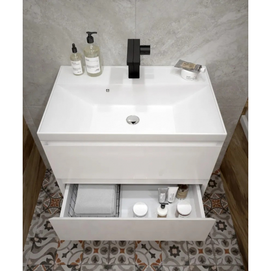 Тумба для комплекта AURA Vanessa 60-2 пд подвесная, белая