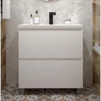 Тумба для комплекта AURA Vanessa 80-2 напольная, белая