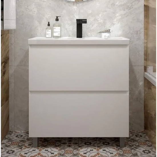 Тумба для комплекта AURA Vanessa 80-2 напольная, белая