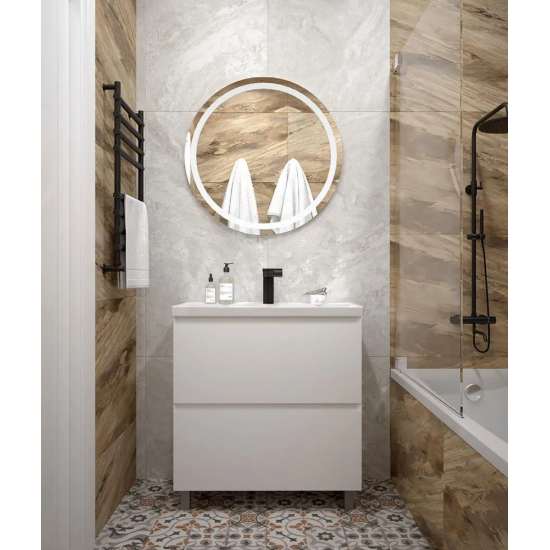 Тумба для комплекта AURA Vanessa 80-2 напольная, белая