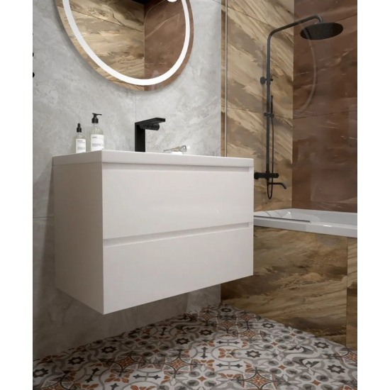 Тумба для комплекта AURA Vanessa 80-2 пд подвесная, белая