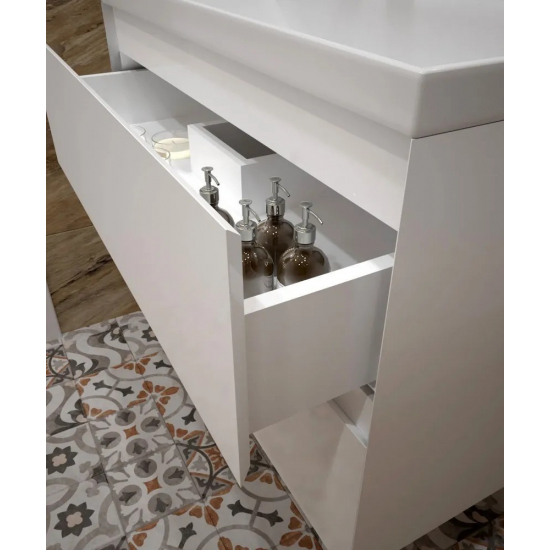 Тумба для комплекта AURA Vanessa 80-2 пд подвесная, белая