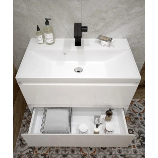 Тумба для комплекта AURA Vanessa 80-2 пд подвесная, белая