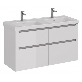 Тумба для комплекта LEMARK Buno 125, 4 ящика, белая, под раковину Гармония 125