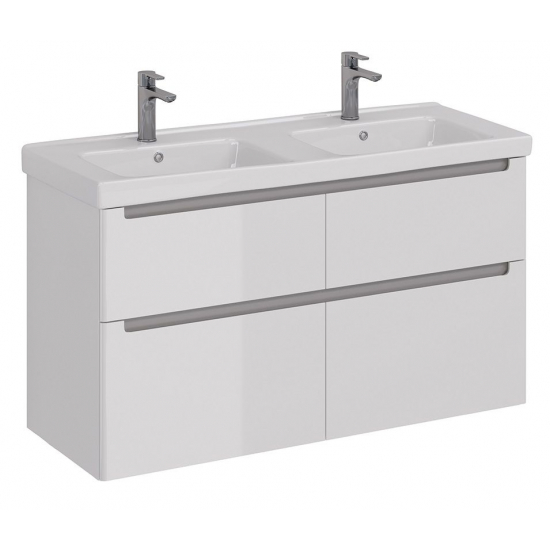 Тумба для комплекта LEMARK Buno 125, 4 ящика, белая, под раковину Гармония 125