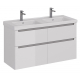 Тумба для комплекта LEMARK Buno 125, 4 ящика, белая, под раковину Гармония 125