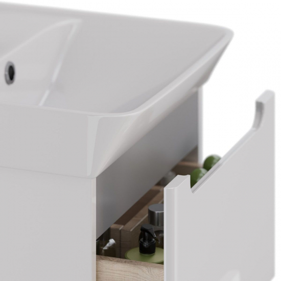 Тумба для комплекта LEMARK Buno 50, 2 ящика, белая, под раковину Neon 50