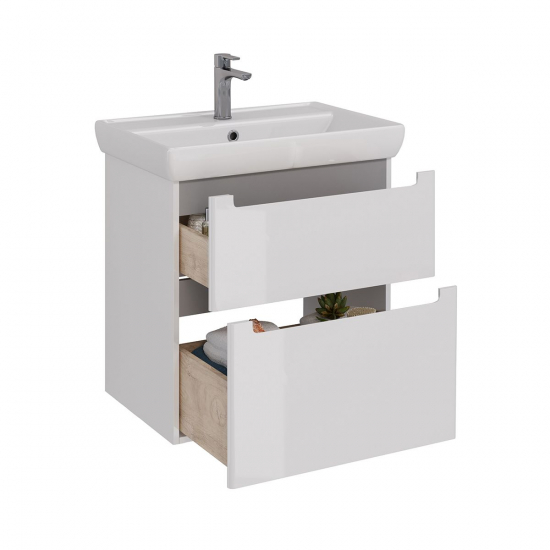 Тумба для комплекта LEMARK Buno 70, 2 ящика, белая, под раковину Q70