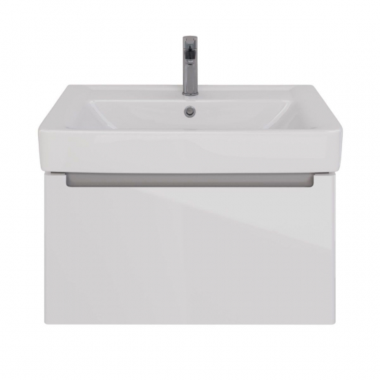 Тумба для комплекта LEMARK Buno mini 80 подвесная, 1 ящик, белая, под раковину Q80