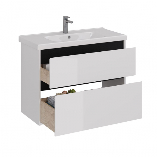 Тумба для комплекта LEMARK Combi 100, 2 ящика, белая, под раковину Гармония 100