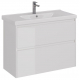 Тумба для комплекта LEMARK Combi 100, 2 ящика, белый глянец, под раковину Гармония 100