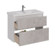 Тумба для комплекта LEMARK Combi 100, 2 ящика, бетон, под раковину Гармония 100