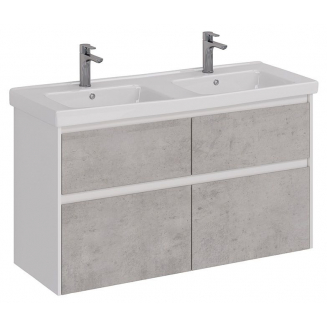 Тумба для комплекта LEMARK Combi 125, 4 ящика, бетон, под раковину Гармония 125