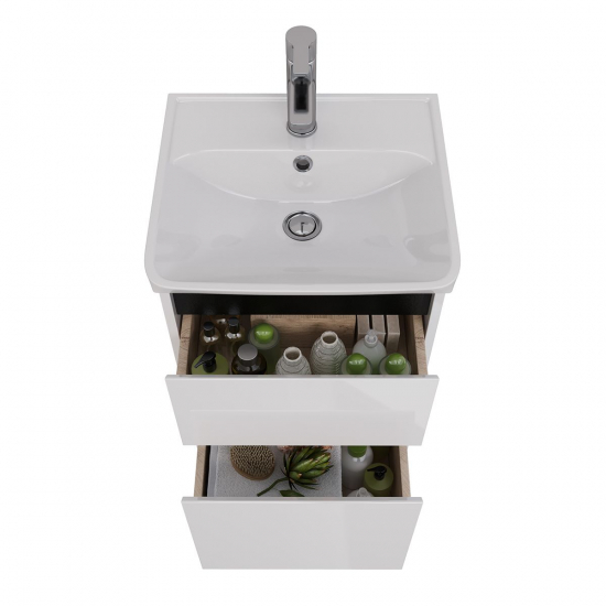 Тумба для комплекта LEMARK Combi 45, 2 ящика, белая, под раковину Neon 45