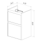 Тумба для комплекта LEMARK Combi 45, 2 ящика, белый глянец, под раковину Neon 45