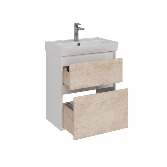 Тумба для комплекта LEMARK Combi 60, 2 ящика, дуб кантри, под раковину Neon 60