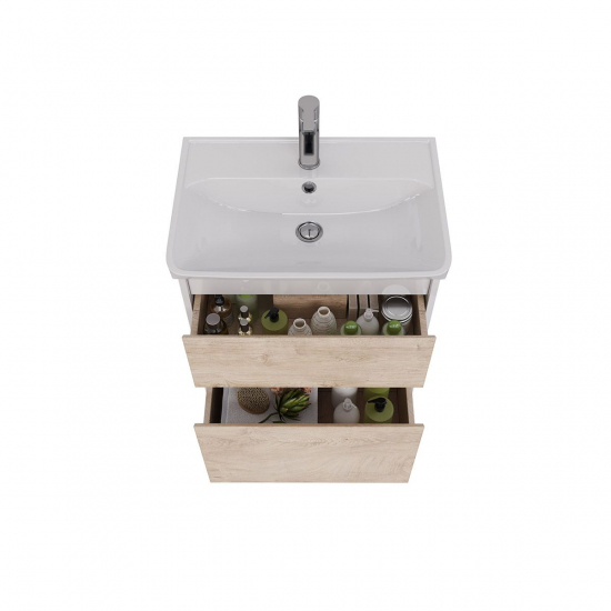 Тумба для комплекта LEMARK Combi 60, 2 ящика, дуб кантри, под раковину Neon 60