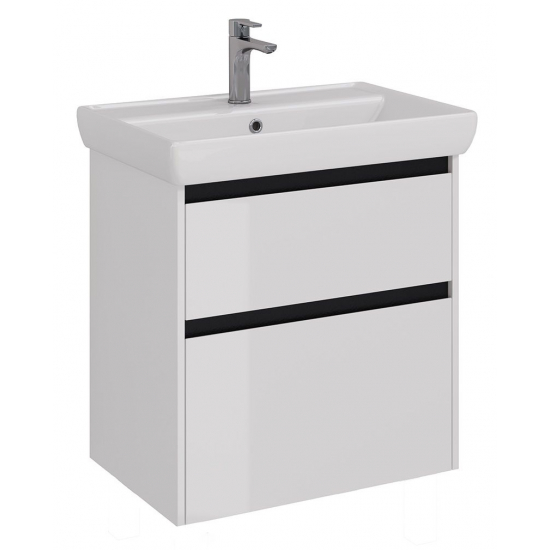 Тумба для комплекта LEMARK Combi 70, 2 ящика, белая, под раковину Q70