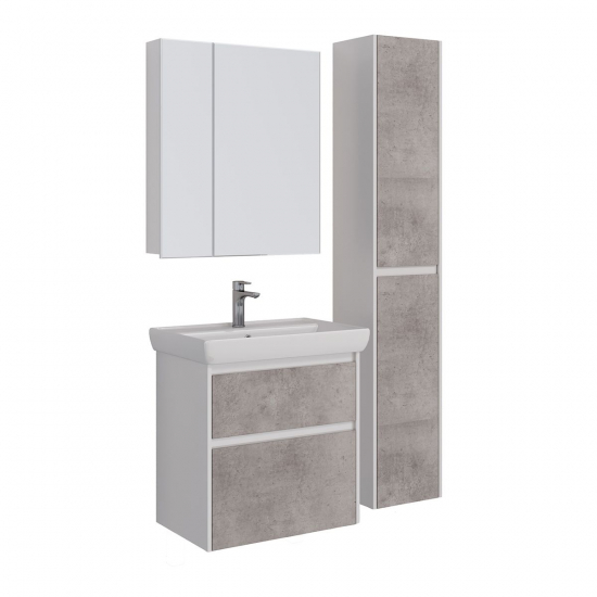 Тумба для комплекта LEMARK Combi 70, 2 ящика, бетон, под раковину Q70