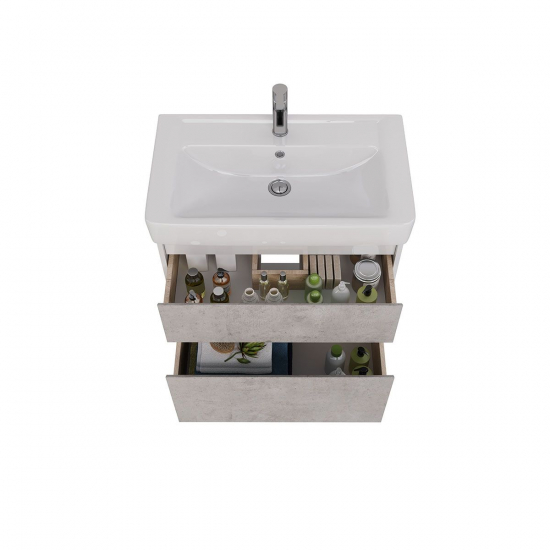 Тумба для комплекта LEMARK Combi 80, 2 ящика, бетон, под раковину Q80