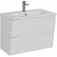 Тумба для комплекта LEMARK Miano 80 подвесная, 2 ящика, белая, под раковину Эйфория 80