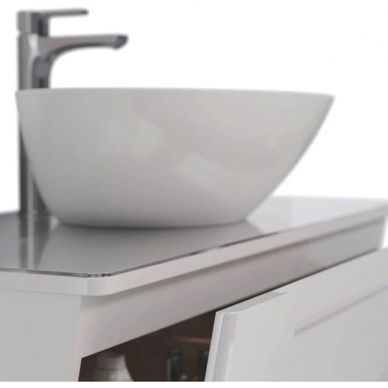 Тумба для комплекта LEMARK Miano 80 подвесная, 2 ящика, белая, под раковину Эйфория 80