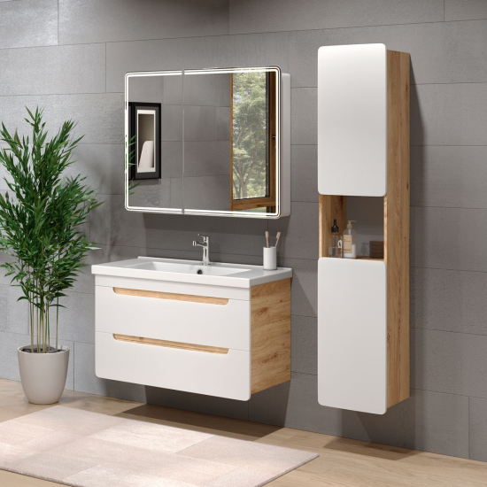 Тумба для комплекта LEMARK Olivia 65 подвесная, 2 ящика, дуб кантри, под раковину Гармония 65