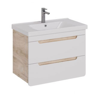 Тумба для комплекта LEMARK Olivia 80 подвесная, 2 ящика, дуб кантри, под раковину Гармония 80