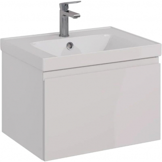 Тумба для комплекта LEMARK Veon Mini 60 подвесная, 1 ящик, белая, под раковину Грейс 60