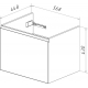 Тумба для комплекта LEMARK Veon Mini 60 подвесная, 1 ящик, белая, под раковину Грейс 60