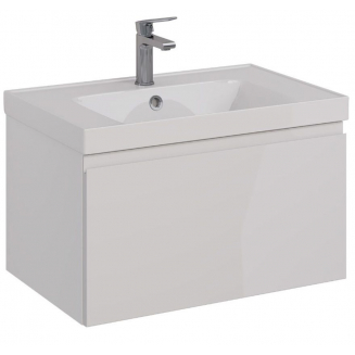 Тумба для комплекта LEMARK Veon Mini 70 подвесная, 1 ящик, белая, под раковину Грейс 70